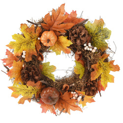 Coroană decorativă de toamnă, Ø 34 cm