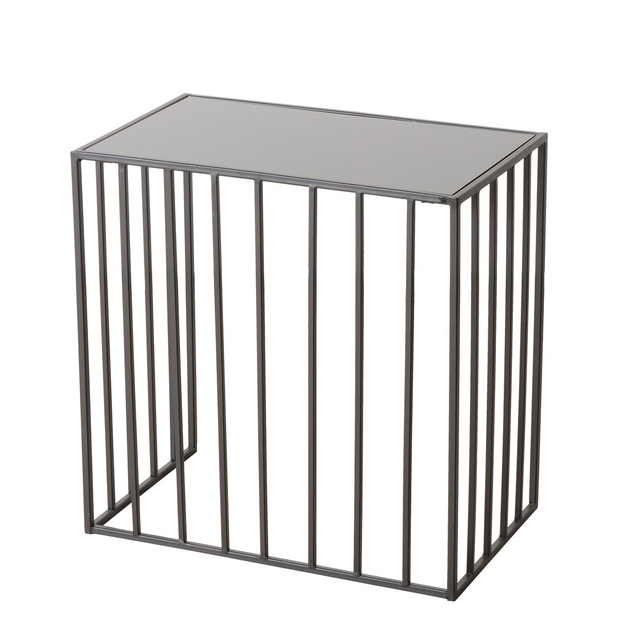 Set 2 masute de cafea metalice Joris, blat oglinda