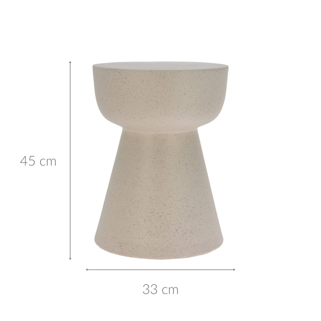 Meseu lateral minimalist din placă de magneziu, con, 33 x 43 cm