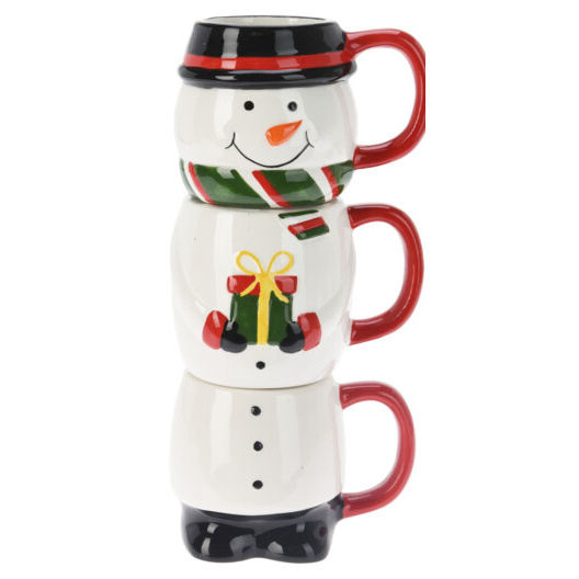 Set de căni cu figură de sărbătoare, 3 x 280 ml