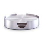 Set 6 suporturi coaster, Argintiu, 10x1,5 cm, ZELLER