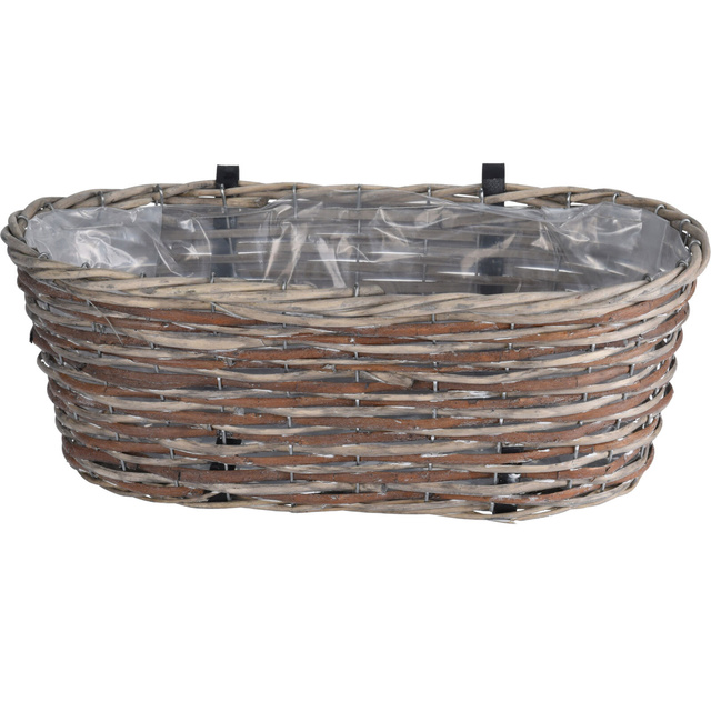 Ghiveci de flori în formă de coș, 45 x 21 x 16 cm