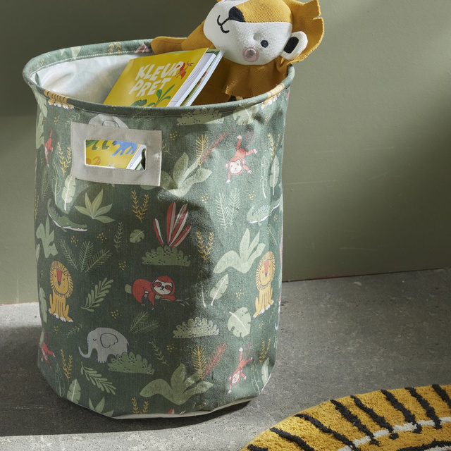 Coș pentru jucării rotund THE KING OF THE JUNGLE, Ø 35 cm