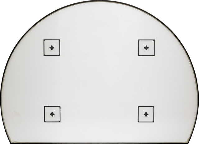 Oglindă semicirculară pentru hol ALICE, cadru metalic, 90 x 65 cm, negru