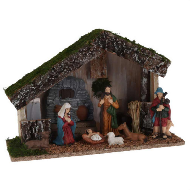 Icoană de Crăciun cu LED, 7 personaje