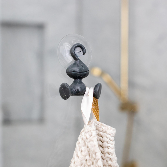 Cârlig pentru prosoape cu ventuză MORITZ, KOZIOL, alb reciclat