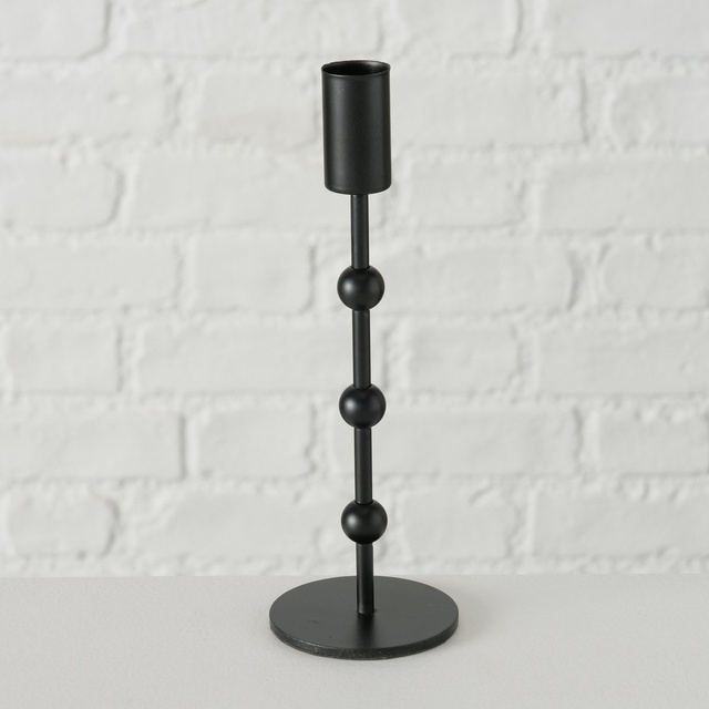 Sfeșnic din metal Kimberly, set 2 bucati, negru