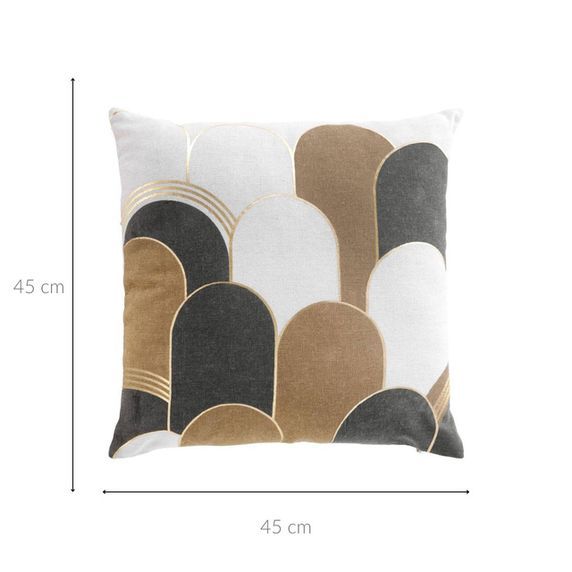 Pernă decorativă cu un model aurit, 45 x 45 cm