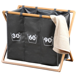 Cos de rufe cu trei compartimente, pe cadru, Kesper