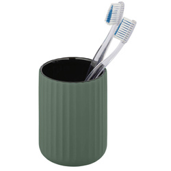 Suport periuta de dinti BELLUNO, ceramica, verde, Ø 8 cm, Wenko