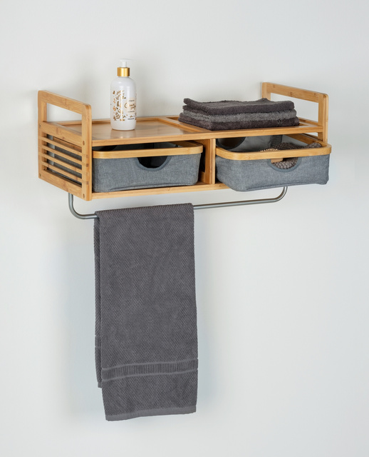 Umeraș montat pe perete BAHARI, bambus, Wenko