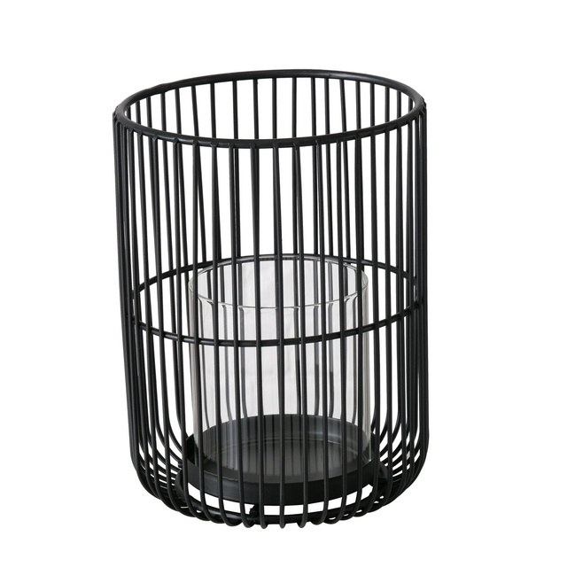 Lantern metalic cu insert de sticla CINDY, 14 - 20 cm