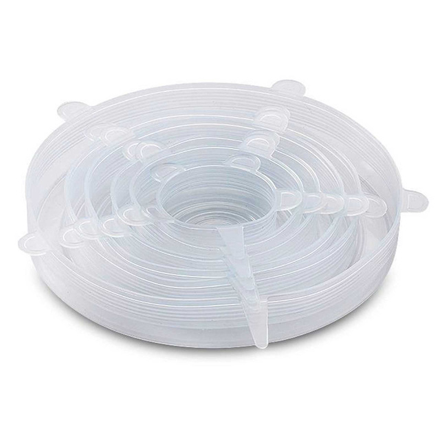 Huse din silicon pentru vase pentru frigider, 6 buc