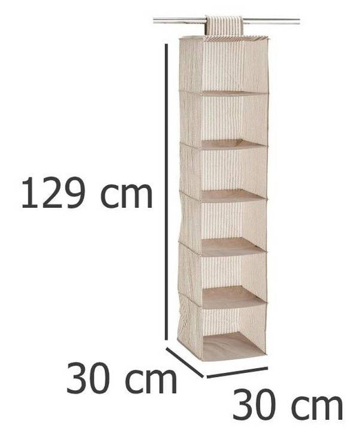 Organizator haine cu 6 compartimente, dulap textil pliabil - 129 x 30 x 30 cm, ZELLER