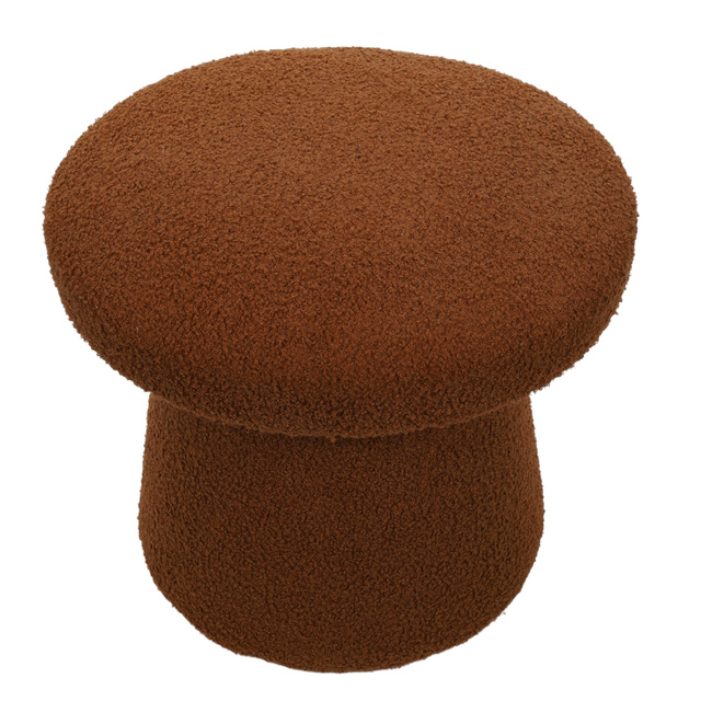 Puf rotund tapițat TEDDY ciupercă boucle, Ø 43 x 38 cm