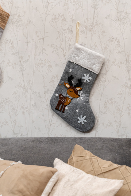 Ciorap de Craciun pentru semineu, 25 x 39,5 cm