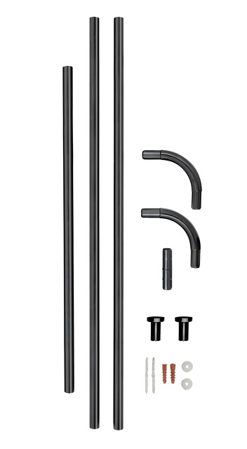 Bara de duș colțară 20 mm, Wenko, neagră