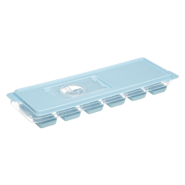 Cutie de gheata pentru frigider, 12 cuburi, culoare albastra