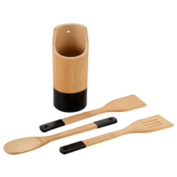 Set accesorii bucatarie din bambus, 4 bucati