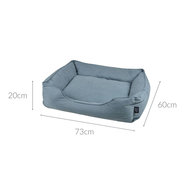 Pat pentru caini SOFTY, inalt, microfibra moale, 73 x 60 cm