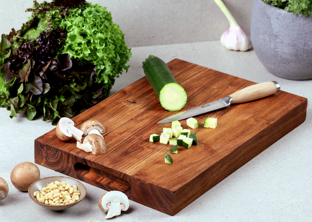 Tocător gros din lemn de salcâm, 40 x 25 cm