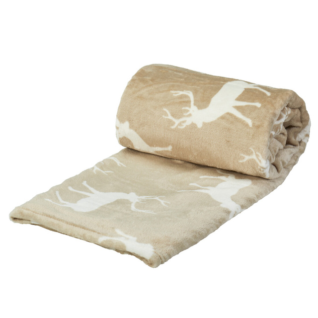 Pătură de Crăciun 200 x 150 cm, bej