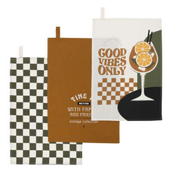 Set de 3 prosoape de bucătărie printate Coral 45 x 70 cm