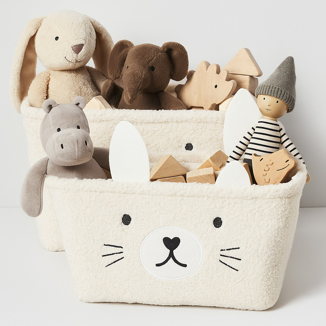 Coșulețe de jucării din pluș NIMI, 2 bucăți