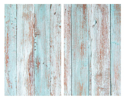 Set 2 placi protectoare pentru aragaz Blue Wood, Sticla, 52x30 cm, ALLSTAR