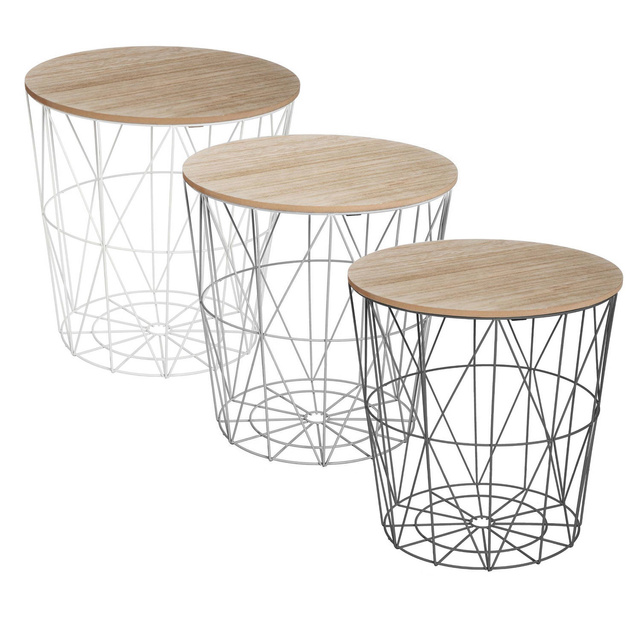 Masuta de cafea, Maro/Alb, 41x39.5 cm, Atmosphera Createur d'interieur