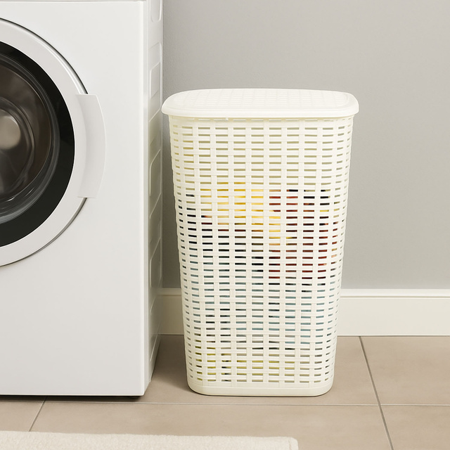 Coș de rufe din plastic reciclat, 53 l