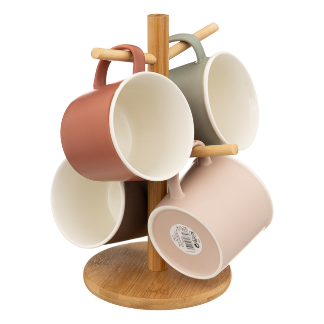 Cesti pentru bautura calda NATURE, pe suport, 380 ml