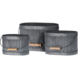 Set cutii de flori metalice, 3 buc in diferite dimensiuni