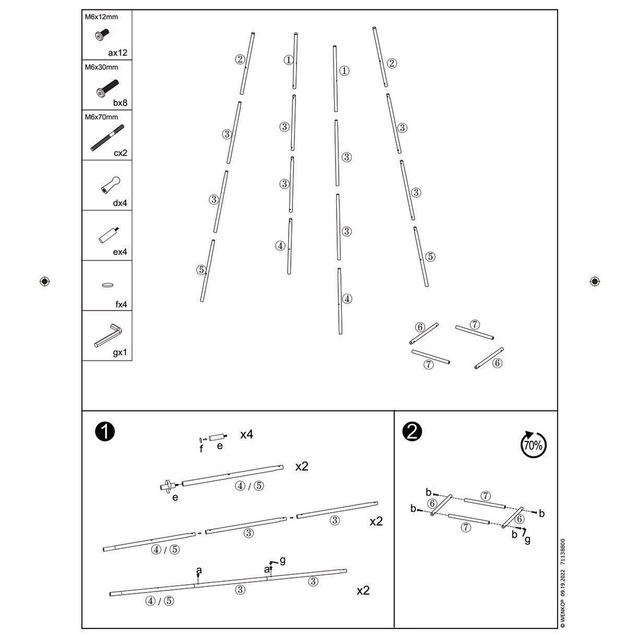 Cuier pentru jachete și paltoane, 170 cm, Loft, WENKO