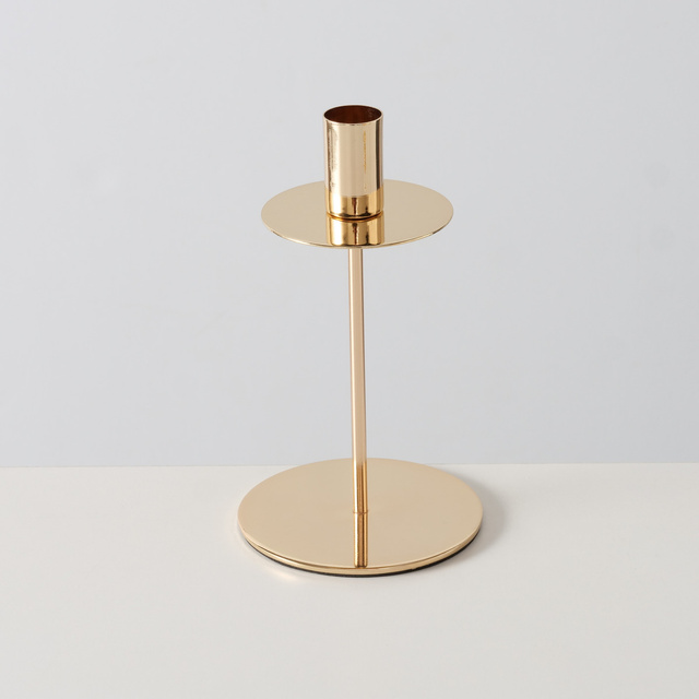 Sfeșnice PHOENIX din metal auriu, înălțime 13-23 cm