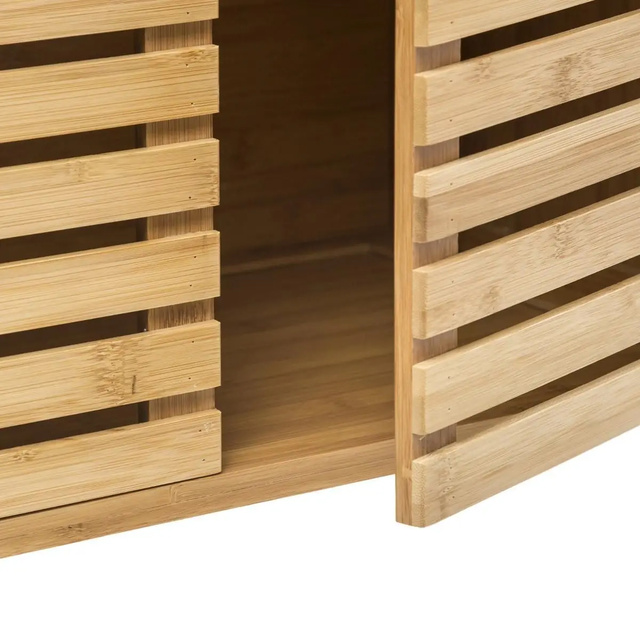 Dulap sub chiuvetă cu uși de bambus SICELA, 60 x 28 x 80 cm