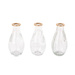 Set 3 vaze din sticla, 14 cm