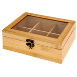 Cutie de bambus pentru ceai la plic - 6 compartimente