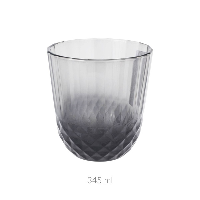 Pahar din sticlă gri, 345 ml