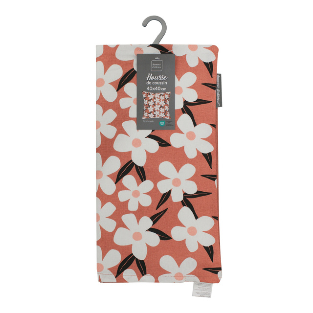 Fata de perna din bumbac cu imprimeu decorativ DARCY, 40 x 40 cm