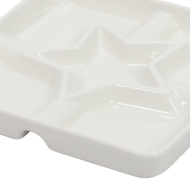 Platou pentru aperitive cu compartimente, 22 x 22 cm