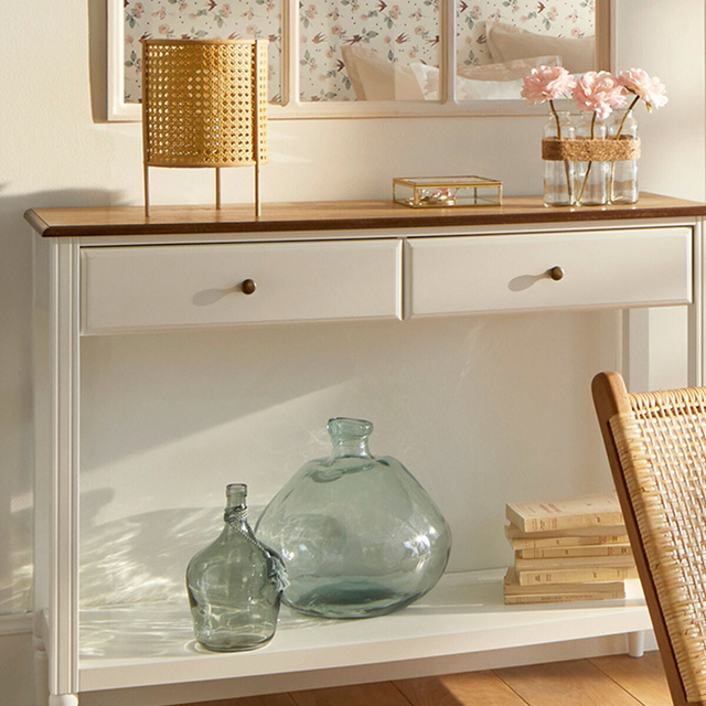 Flori artificiale in vaza de sticla, 3 bucati