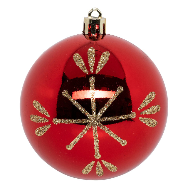 Set globuri cu decoratiuni aurii, 8 cm