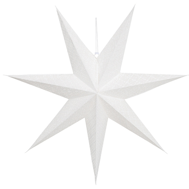 Stea de hârtie cu model perforat, 75 cm, cu 7 brațe