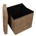 Taburet din velur-cord cu spațiu de depozitare TOBO, 38 x 38 x 38 cm