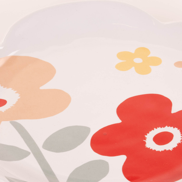 Farfurie cu flori Crysanto, din ceramica, Ø 21 cm