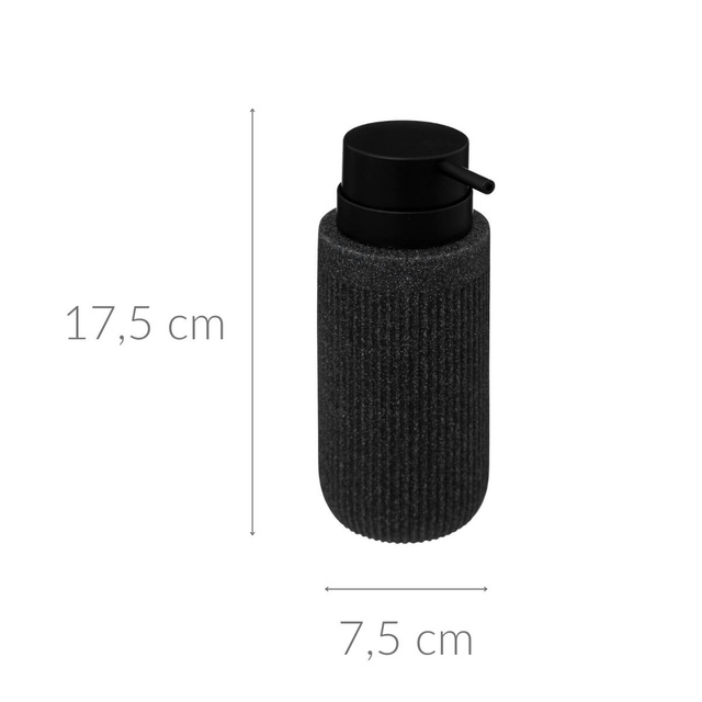 Dispenser pentru săpun lichid ONYX, ardezie, Ø 7 cm