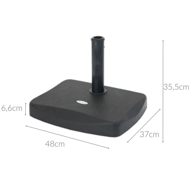 Suport pentru umbrele de gradina, baza de beton, 22 kg