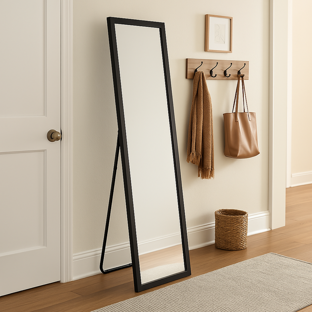 Oglindă dreptunghiulară în picioare, 126 cm