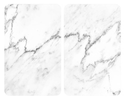 Plite de sticla pentru aragaz, 2 bucati, Marmura, WENKO